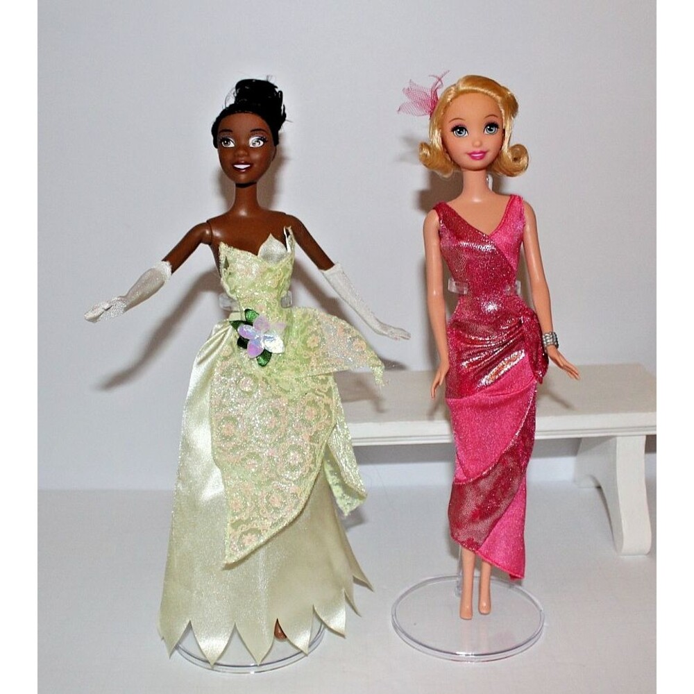 2009 Disney Princess Frog Tiana Charlotte La Bouff Doll Lot Mattel Lottie